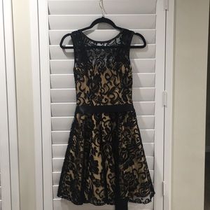 Black beige dress